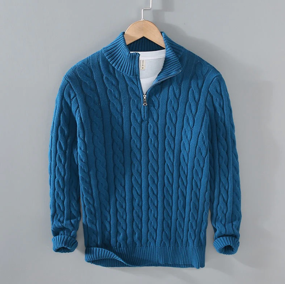 The Arthur Wool Knitted Zip